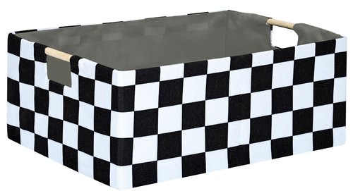 Checkered Storage Basket Room Decor Gifts Basket Foldable Nursey Box Kids Hamper Storage Cube for Women Closet Organizer Boys Car Toys Bins with Handles