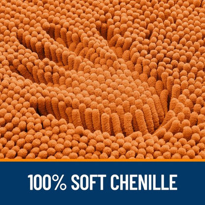 OLANLY Bathroom Rugs 24x16, Extra Soft Absorbent Chenille Bath Rugs, Rubber Backing Quick Dry, Machine Washable Bath Mats for Bathroom Floor, Tub and Shower, Home Decor Accessories, Clay