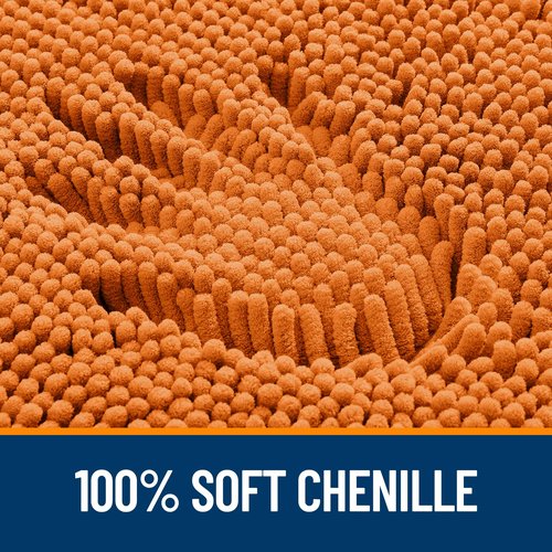 OLANLY Bathroom Rugs 36x24, Extra Soft Absorbent Chenille Bath Rugs, Rubber Backing Quick Dry, Machine Washable Bath Mats for Bathroom Floor, Tub and Shower, Home Decor Accessories, Clay