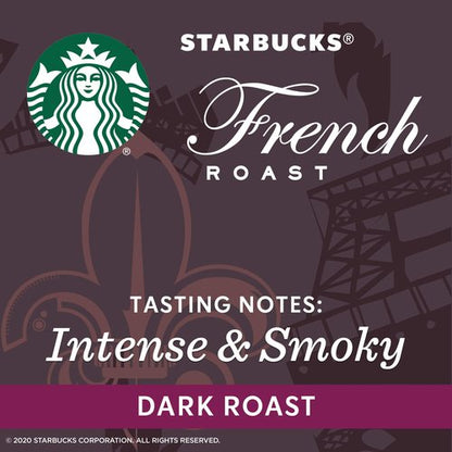 Starbucks Dark Roast Ground Coffee — French Roast — 100% Arabica — 6 bags (20 oz. each)