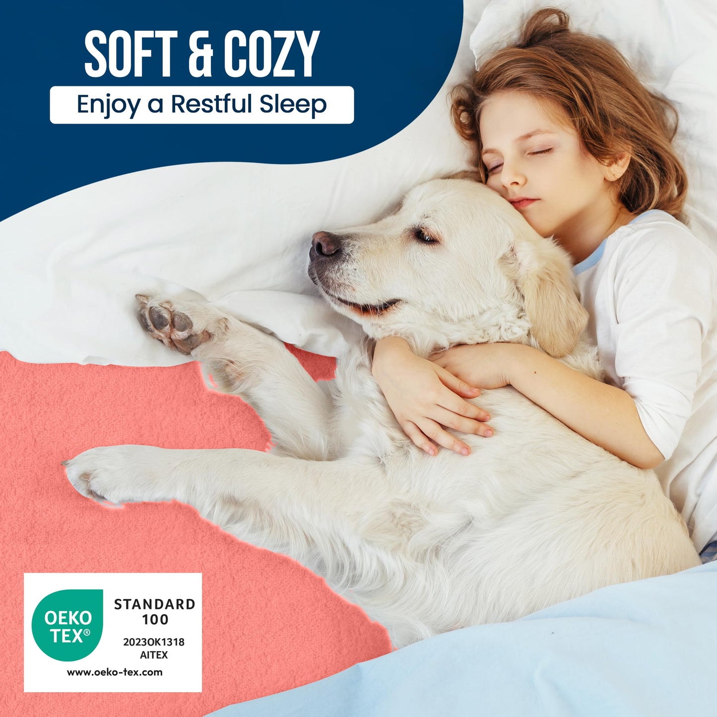 Utopia Bedding Waterproof Mattress Protector Twin Size, Premium Terry Mattress Cover 200 GSM, Breathable, Fitted Style with Stretchable Pockets (Coral)