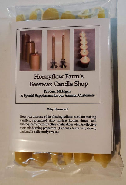 6 Pairs Beeswax Taper Candles - Early American Hand Dipped, 3/4" x 6" (12 Candles) + Tea Lights – Honeyflow Farm