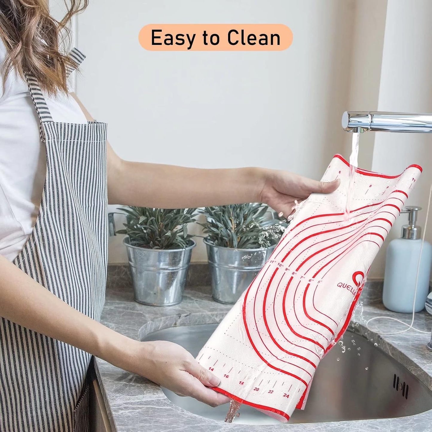 Skiennix Silicone Pastry Baking Mat - Large 16x24 Inch Non-Stick Rolling Sheet for Cookies & Pizza