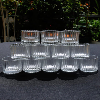 VOHO Clear Tealight Candle Holders - Set of 12 Glass Holders for Weddings & Home Decor (2'' x 1.4'')