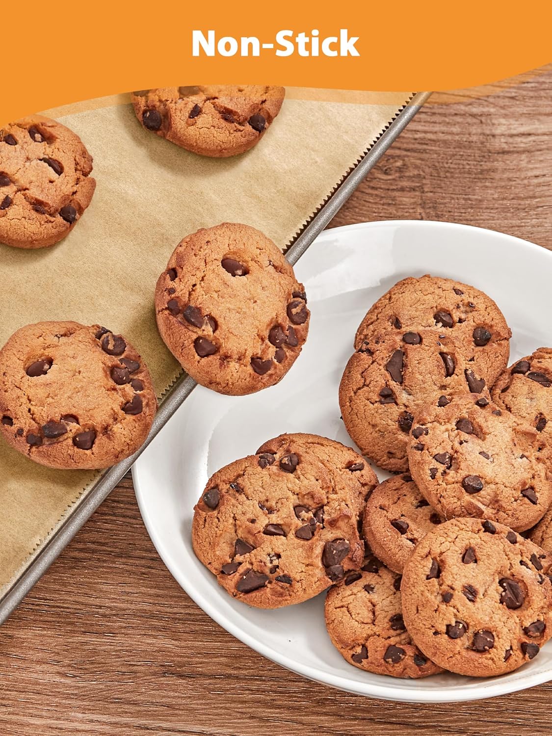 SMARTAKE Pop-Up Parchment Paper Sheets - 200 Pcs Non-Stick Baking Paper, 10.7x15 Inch, Unbleached
