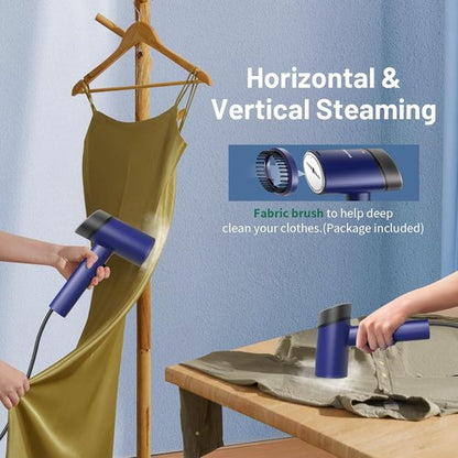 KEENSTAR Travel Steamer - Dual Voltage Handheld Fabric Wrinkle Remover | Fast 15s Heat-Up, 1200W