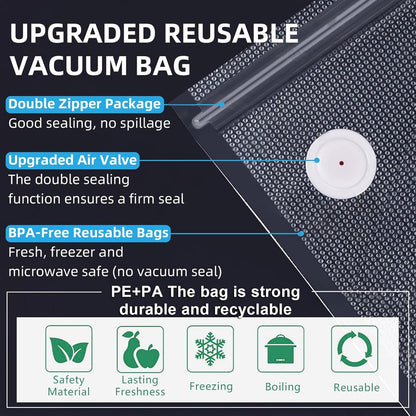 MOMODA Sous Vide Cooking Bags - BPA-Free Reusable Vacuum Seal Bags | Set of 30 for Joule & Anova Cookers