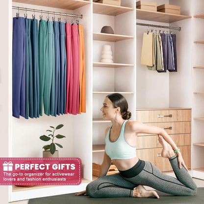 Skiennix 30-Pack Pants Hangers - Space-Saving Clip Organizers for Leggings, Jeans & Skirts
