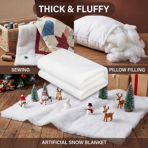 HunnmingRe Quilt Batting - Thick Fluffy Cotton for Sewing & Craft Projects | 58 Inch x 3 Ft
