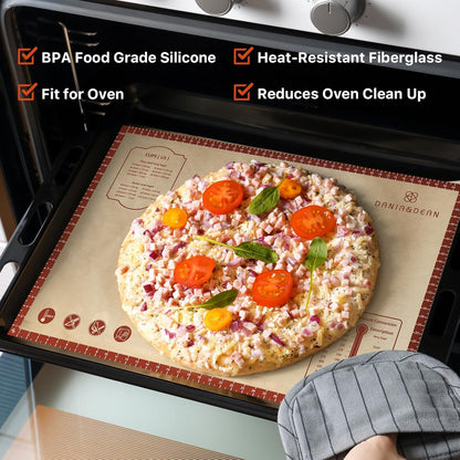 Skiennix Silicone Baking Mat - Extra Thick Non-Stick Dough Rolling Mat | 36" x 24" with Measurements