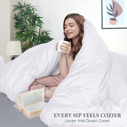 Utopia Bedding Duvet Cover King Size - 3 Piece with Zipper Closure - 1 Comforter Cover 104X90 Inches & 2 Pillow Shams 20X36 Inches (White) Comforter Not Included