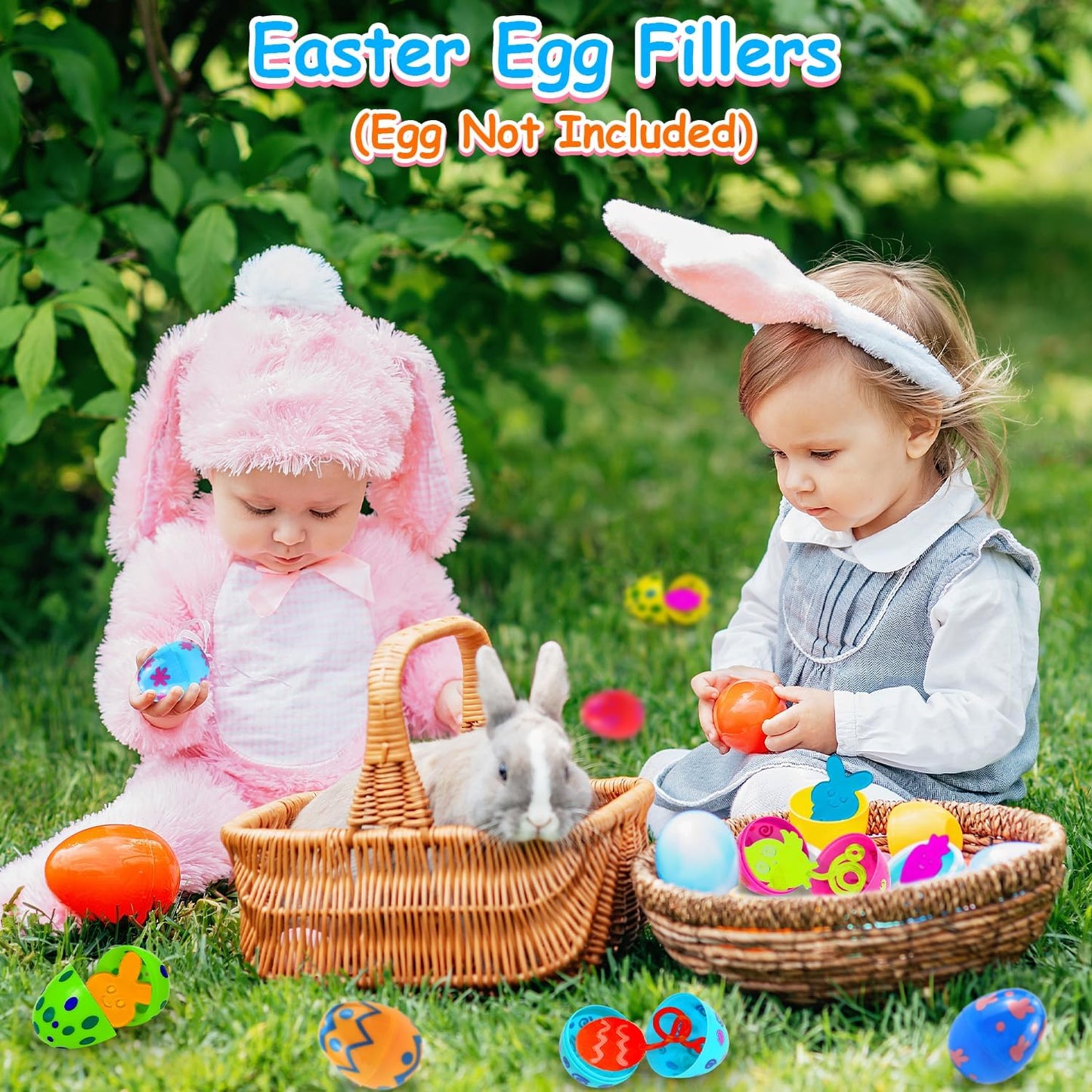 Skiennix Easter Basket Fillers - 100 Pack Non-Candy Sticky Hands Toys for Kids | Fun Party Favor Supplies