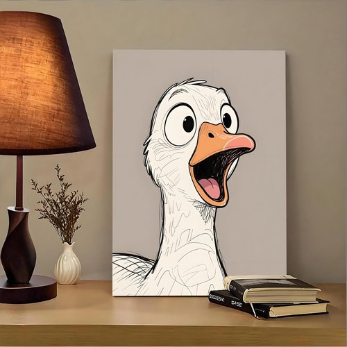 Heamubo Funny Duck Bathroom Wall Art - Unique Rustic Canvas Prints | 8"x10" Ready to Hang Decor
