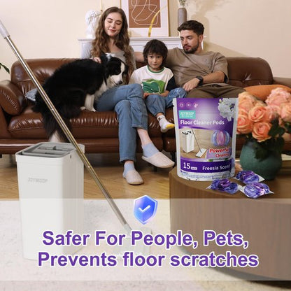 JOYMOOP Floor Cleaner for Mopping, 30 PCS Mopping Solution, Hardwood Floor Cleaner, Works Perfectly with Mop Bucket