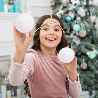 Luces 60 PCS Indoor Snow Balls - Soft Artificial Winter Toss Game | DIY Parent-Child Interaction