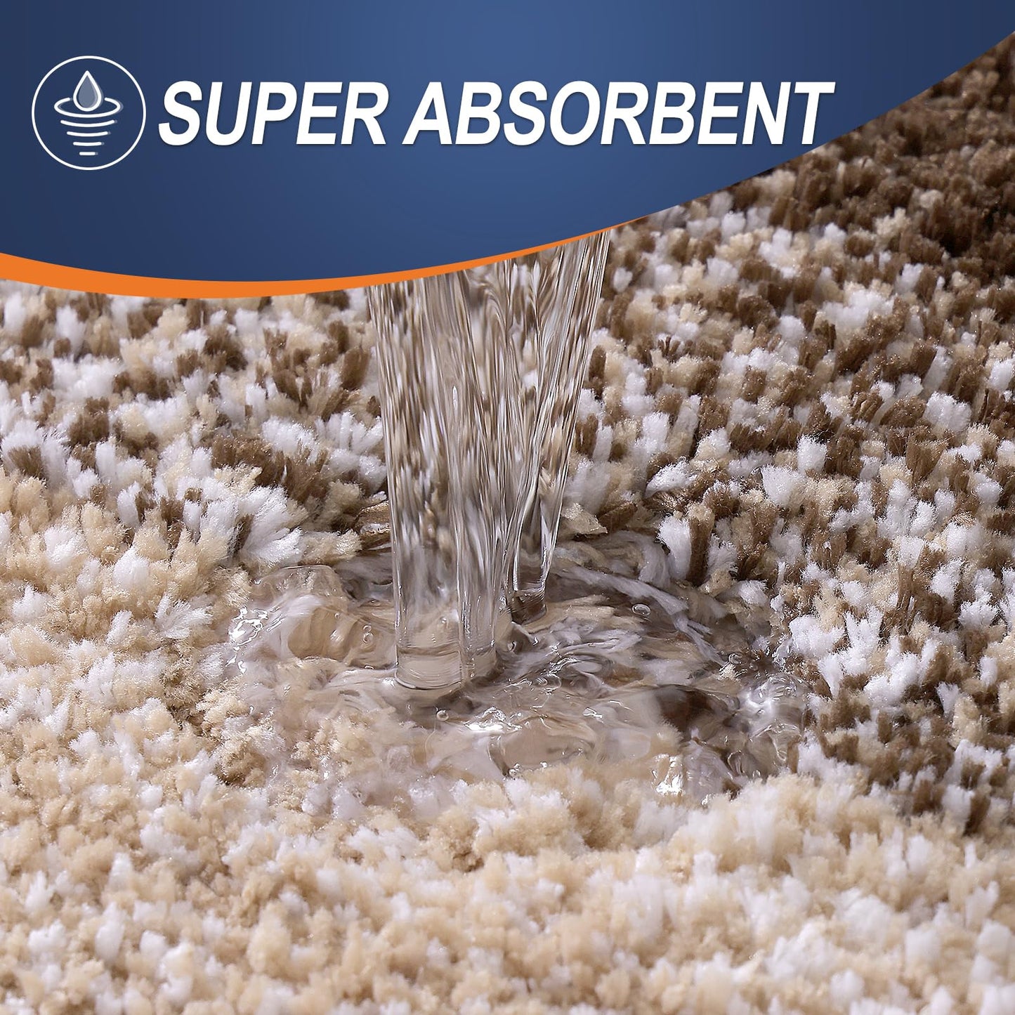 OLANLY Bathroom Rugs Mat 36x24, Extra Soft Absorbent Microfiber Bath Rugs, Rubber Backing, Quick Dry, Machine Washable Bath Mats for Bathroom Floor, Tub and Shower, Home Decor Accessories, Light Brown