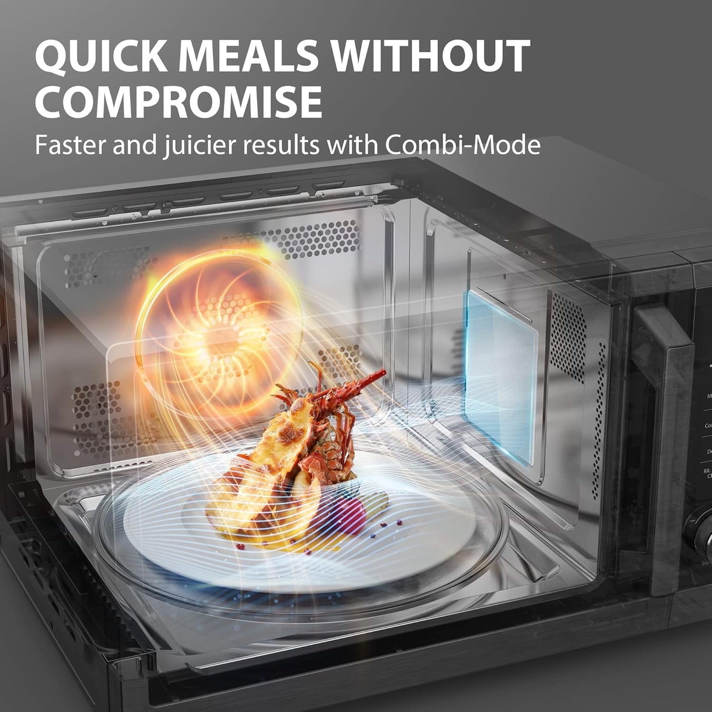TOSHIBA Countertop Microwave Oven - Air Fryer Combo with Inverter & Convection | 1.0 Cu.Ft, 1000W, 27 Auto Menus