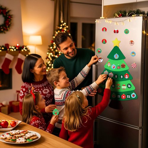 Copkim Christmas Magnets - Magnetic Advent Calendar for Traditional Christian Countdown | Holiday Decor Set
