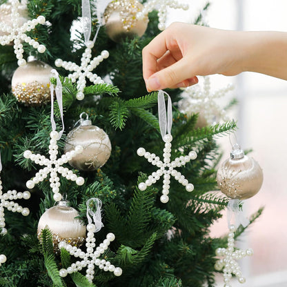 Beeveer 12 Pcs White Snowflake Ornaments - Elegant Hanging Decor for Christmas Tree & Winter Wonderland