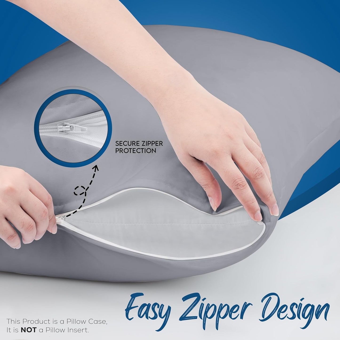 Utopia Bedding Premium Waterproof Pillow Protectors - Bed Bug & Dust Mite Proof, Standard Size (Set of 4) | Gray