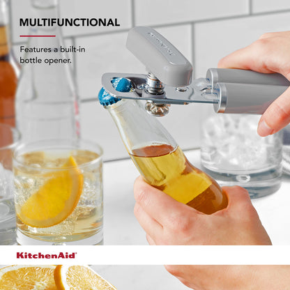 KitchenAid Classic Multifunction Can Opener / Bottle Opener, 8.34-Inch, Gray