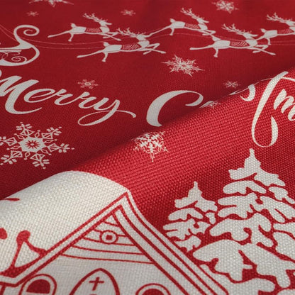 Red Christmas Double-Sided Pillow Covers 16x16 inch - Set of 4 (Variation: Red Christmas-2+16" x 16" )