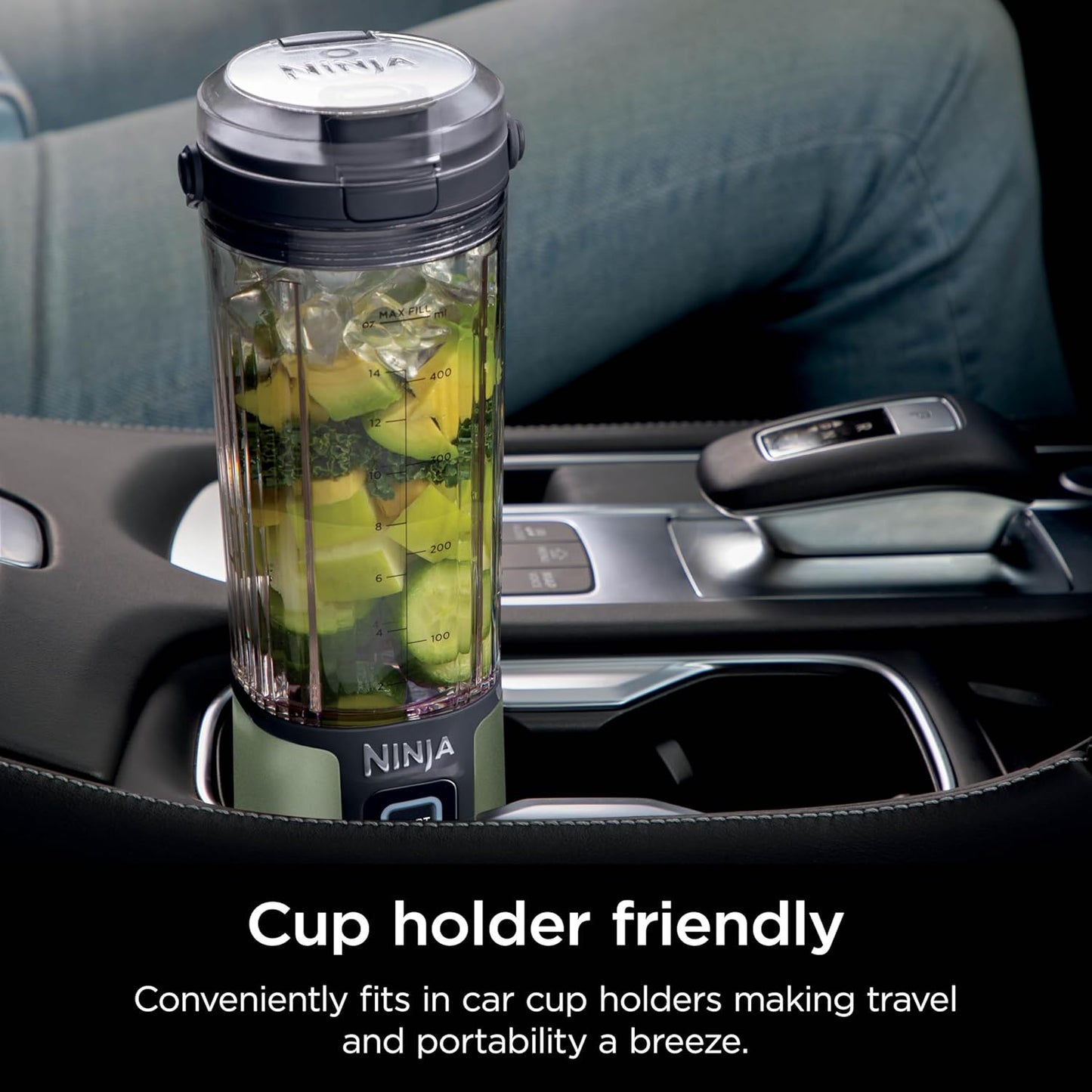Ninja Blast Portable Blender - Cordless 18oz Personal Blender for Smoothies & Shakes | BPA Free, Leakproof Lid, USB-C Rechargeable, Olive Green
