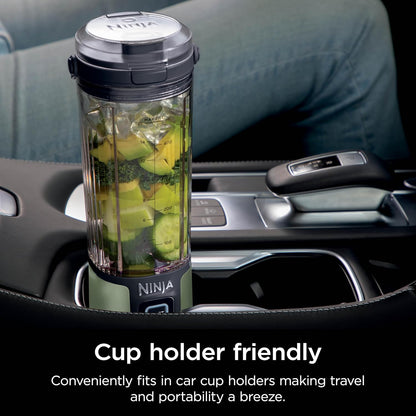 Ninja Blast Portable Blender - Cordless 18oz Personal Blender for Smoothies & Shakes | BPA Free, Leakproof Lid, USB-C Rechargeable, Olive Green