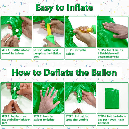 Number Balloons | Giant Green Number 9 Balloon - 40 Inch for St. Patrick's Day Birthday Decorations