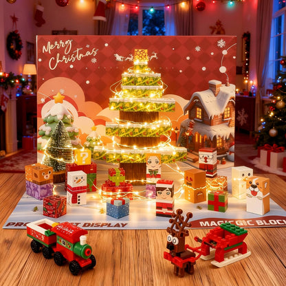 Advent Calendar 2025 | 106PCS Christmas Tree Building Block Set - Fun Stacking Tiles for Kids Ages 3-12