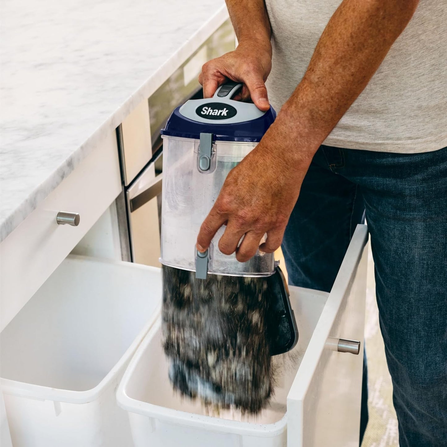 Shark NV360 Navigator Vacuum - Powerful Suction for Hardwood & Carpet Cleaning | Large Dust Cup, Blue