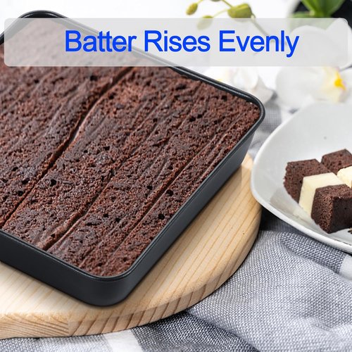 E-far Nonstick Square Baking Pan Set - 8x8 Inch Metal Bakeware with Lid for Lasagna & Brownies | 4 Pieces
