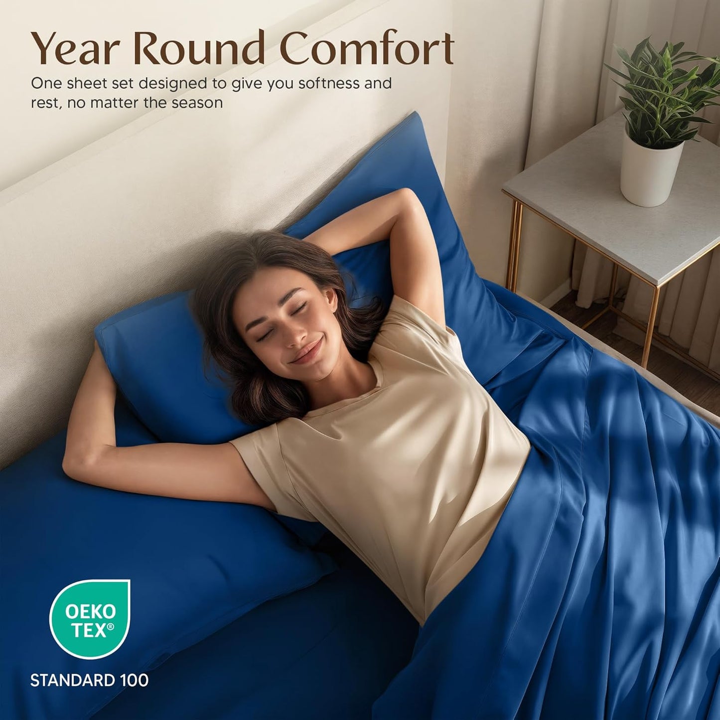 Utopia Bedding Full Size Sheet Set - Soft, Breathable Microfiber | 4-Piece in Dusk Blue, Oeko-Tex Certified