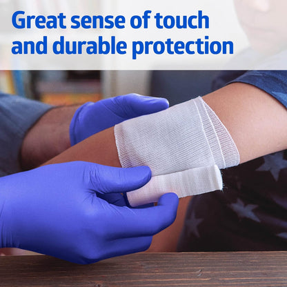 Medline FitGuard Touch Nitrile Exam Gloves - 100 Count, X-Small, Powder-Free, Durable & Sensitive for Medical Use