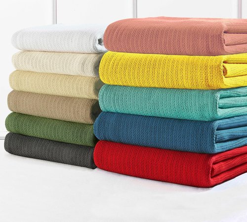 Fiesta - King Blanket, Soft Thermal Cotton Blanket (King, Sage)