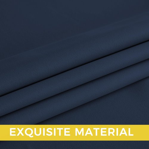 NICETOWN Room Darkening Draperies Curtains Panels, 2 Panels Navy Blue W52 x L96