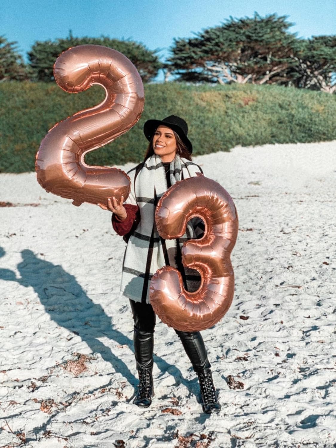 Rose Gold 40-Inch Number Balloons by [Brand Name] - Perfect for 13th Birthday, Weddings & Graduations