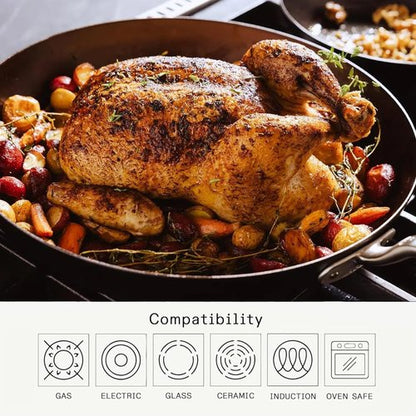 Made In Cookware - 3 Piece Seasoned Blue Carbon Steel Frying Pan Set | Induction Compatible | Professional Quality