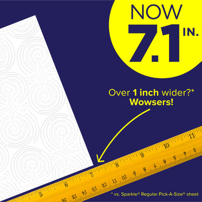 Sparkle Pick-A-Size Plus Paper Towels, 3 Rolls = 6 Regular Rolls, (6 packs With 3 Rolls Each), Everyday Value Paper Towel With Full And Half Sheets