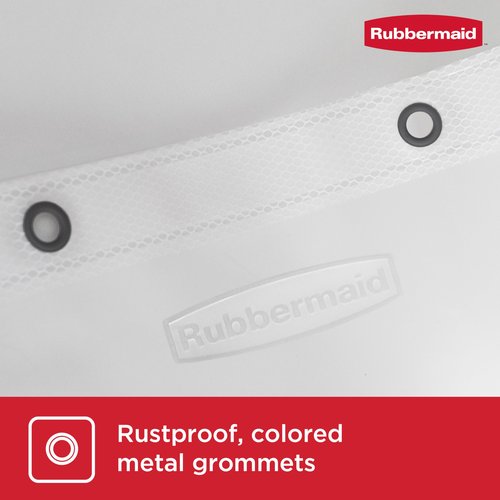 Rubbermaid Frosty Shower Curtain Liner, Waterproof Heavyweight PEVA Shower Liner for Bathroom, with Magnets and Rustproof Charcoal Gray Grommets, 70x72, Standard Size, Frosty