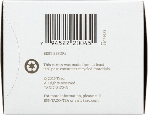 Tazo Tea Passion 20 Bags Net WT. 1.8 OZ/52G