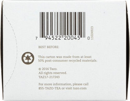 Tazo Tea Passion 20 Bags Net WT. 1.8 OZ/52G