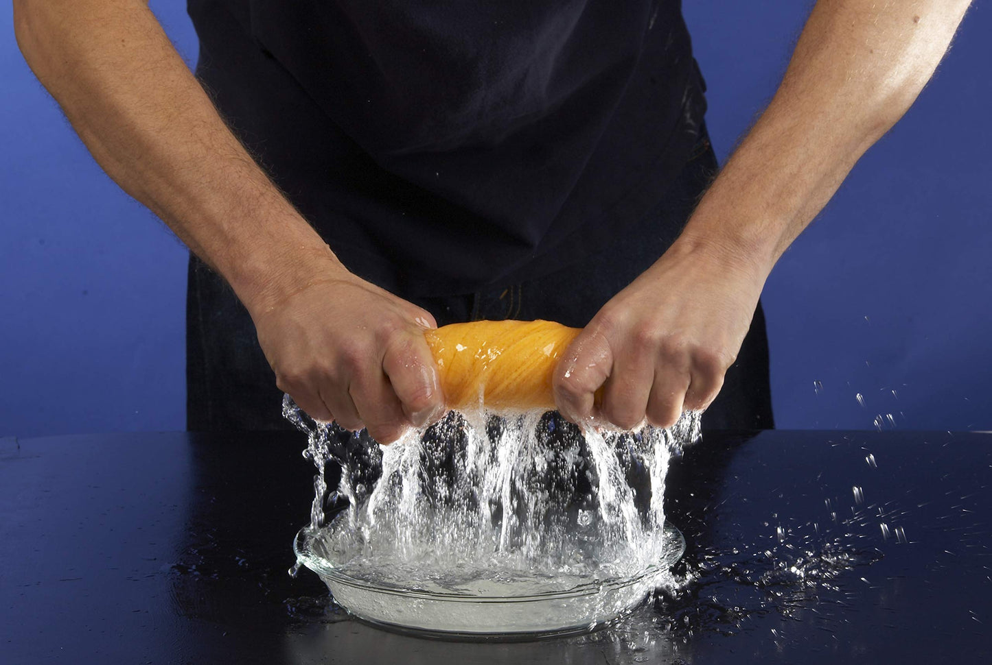 Original Shamwow - Super Absorbent Multi-Purpose Cleaning Shammy Chamois Towel Cloth - Holds 10X its Weight in Liquid - Machine Washable - Will Not Scratch (8 Pack, Orange)