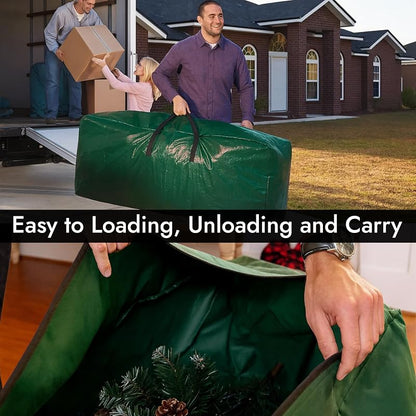Green 7.5 ft Christmas Tree Storage Bag – Heavy Duty, Waterproof with Reinforced Handles & Zipper (Variation: Green)