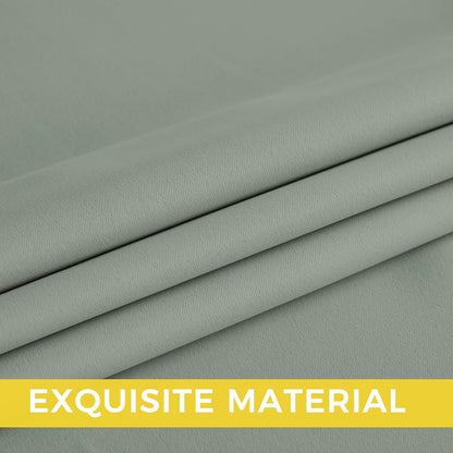 NICETOWN Room Darkening Curtains - Sage Green Drapery Panels, 52" W x 90" L for Ultimate Privacy