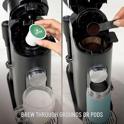 Ninja Coffee Maker - Single Serve Brewing with Pods & Grounds | 4 Brew Styles, 24oz Cup Size, Black | PB051