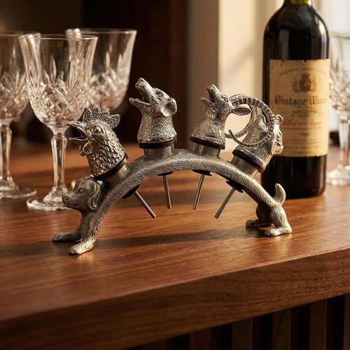 Animal Wine Pourer and Wine Bottle Stopper Holde Display Unique Wine Accessories