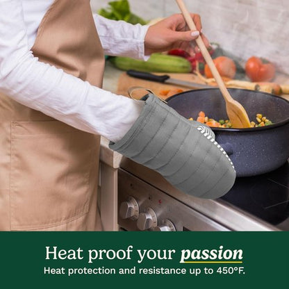 Cuisinart Mini Oven Mitts - Heat-Resistant 5.5” x 8” Kitchen Mitts with Non-Slip Silicone | Durable for Cooking & Baking