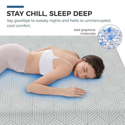 FATHOM Medium Queen Mattress 10 Inch Memory Foam Mattress Queen Size Bed in a Box for Back Pain Relief and Cool Sleep with Gel Foam and Removeable Fiberglass Free Cover, CertiPUR-US Certified