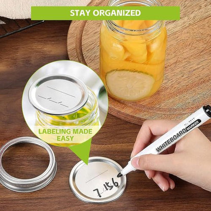 48-Pack Canning Lids & Rings by [Brand Name] - Leak-Proof Airtight Mason Jar Lids for Wide Mouth